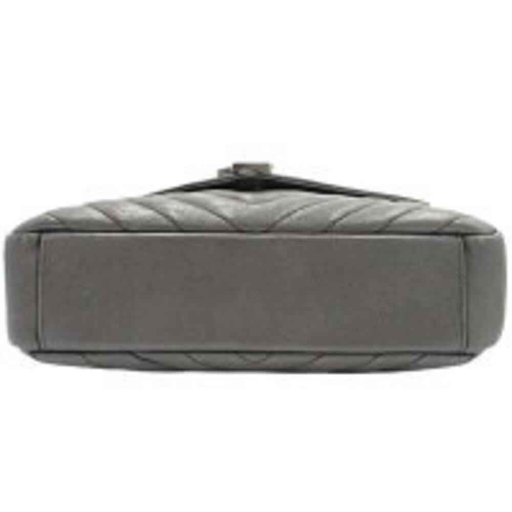 SAINT LAURENT PARIS College Chain Shoulder Bag Handbag V Gray - Picture 5 of 8